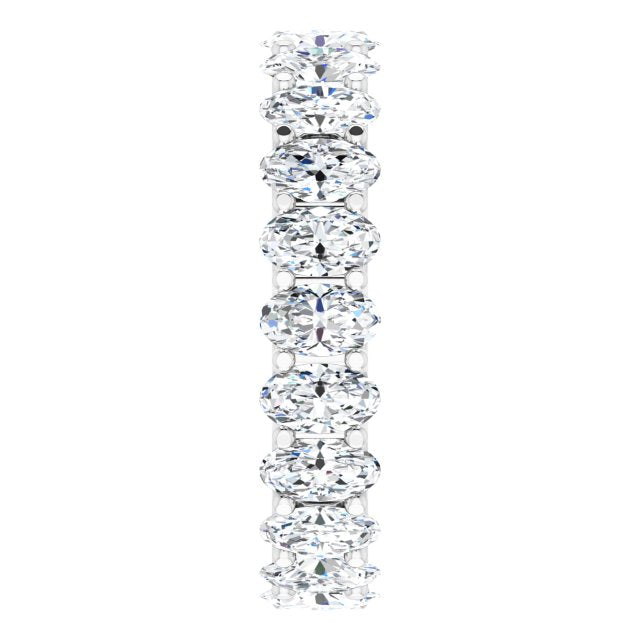 4.52 ct. Oval Diamond Eternity Band Double Trellis Setting-VIRABYANI
